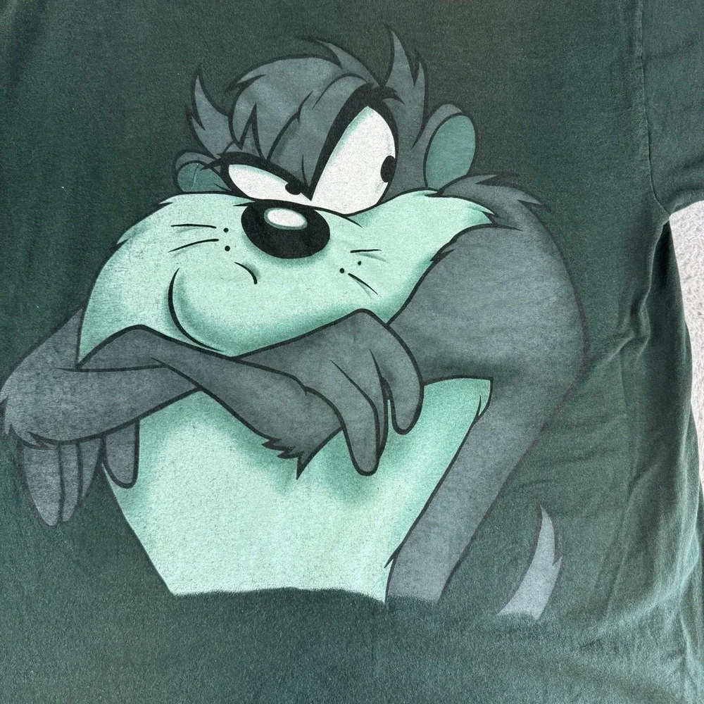 Taz Wear Shirt Tasmanian Devil Looney Tunes‎ 90s Tultex Men's Size Xl Green